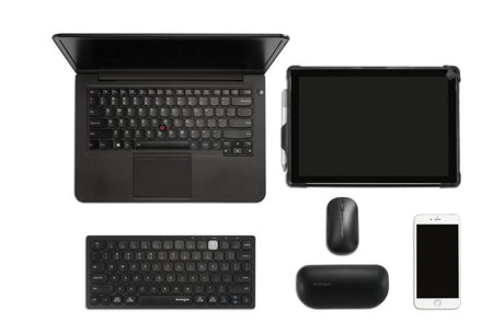 Kensington Teclado compacto multidispositivo con tecnología inalámbrica dual Teclado Universal Inalámbrico RF Wireless + Bluetooth QWERTY