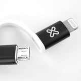 Klip Xtreme kac-210bk cable USB USB 2.0 1 m USB A Micro-USB B/Lightning Negro, 0.48 Gbit/s