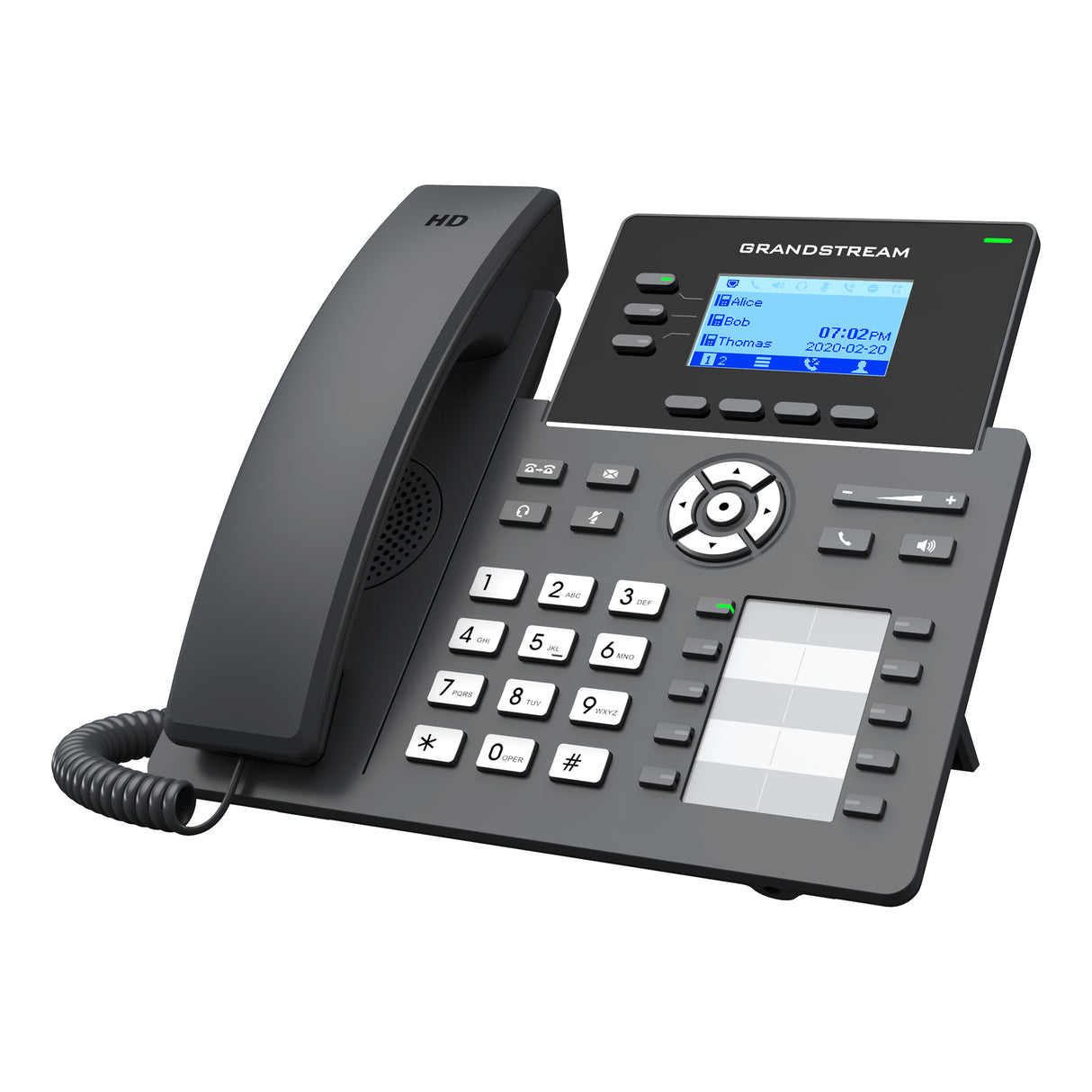 Grandstream Networks GRP2604P teléfono IP Negro 3 líneas LCD, Terminal con conexión por cable, 2000 entradas