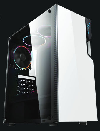 GABINETE GAMER XZEAL XZ130 BLANCO ATX , 3 VENTILADORES, LED RGB,  USB 3.0  VENTANA LATERA (XZCGB06W)