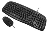 Easy Line Kit de teclado y mouse - Negro, 1000 DPI Teclados Universal Alámbrico USB