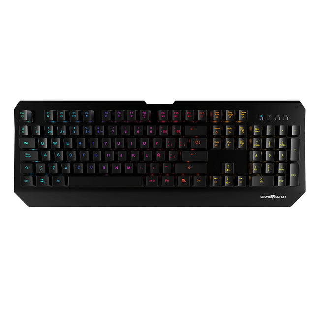 Game Factor KBG601 teclado Juego USB Español Negro, Tamaño completo (100%), Alámbrico, Interruptor de llave optomecánica