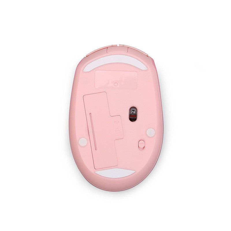Getttech GAC-24404P ratón Oficina Ambidiestro RF inalámbrico Óptico 1600 DPI, Rosa