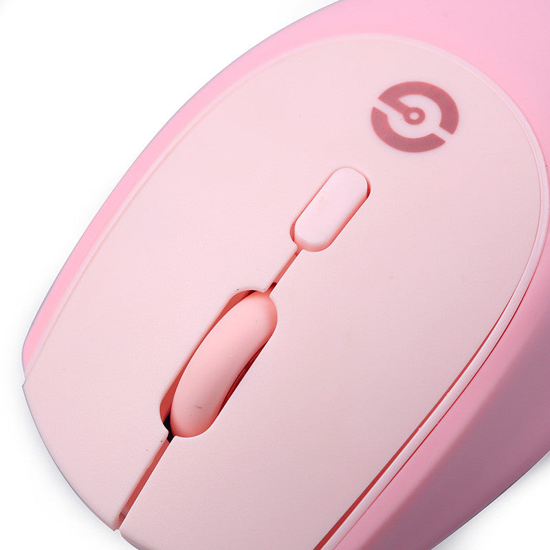 Getttech GAC-24404P ratón Oficina Ambidiestro RF inalámbrico Óptico 1600 DPI, Rosa