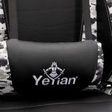 Yeyian YFRS-051820 silla para oficina o computadora asiento duro respaldo duro, Negro, Blanco, Negro