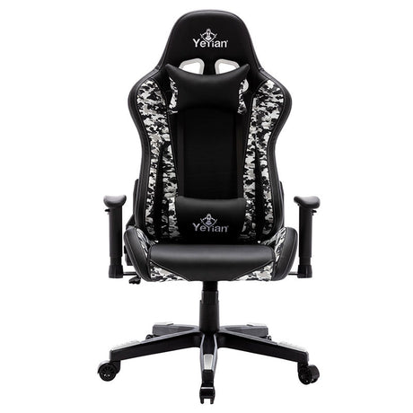 Yeyian YFRS-051820 silla para oficina o computadora asiento duro respaldo duro, Negro, Blanco, Negro