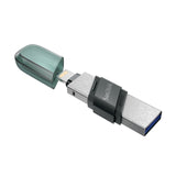 SanDisk iXpand Flash Drive Flip unidad flash USB 128 GB USB Type-A / Lightning 3.2 Gen 1 (3.1 Gen 1) Gris, Plata, Transp