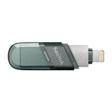 SanDisk iXpand Flash Drive Flip unidad flash USB 128 GB USB Type-A / Lightning 3.2 Gen 1 (3.1 Gen 1) Gris, Plata, Transp