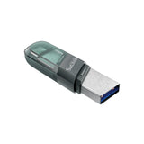SanDisk iXpand Flash Drive Flip unidad flash USB 128 GB USB Type-A / Lightning 3.2 Gen 1 (3.1 Gen 1) Gris, Plata, Transp