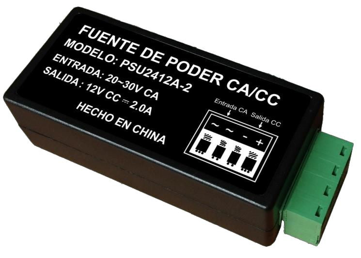 Saxxon PSU2412A-2 adaptador e inversor de corriente Negro