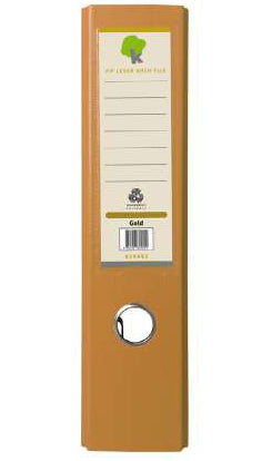 TECHMAKRO CARPETA PARA ARCHIVO DE CARTON FORRADO DE PVC, DORADO país de origen Tailandia