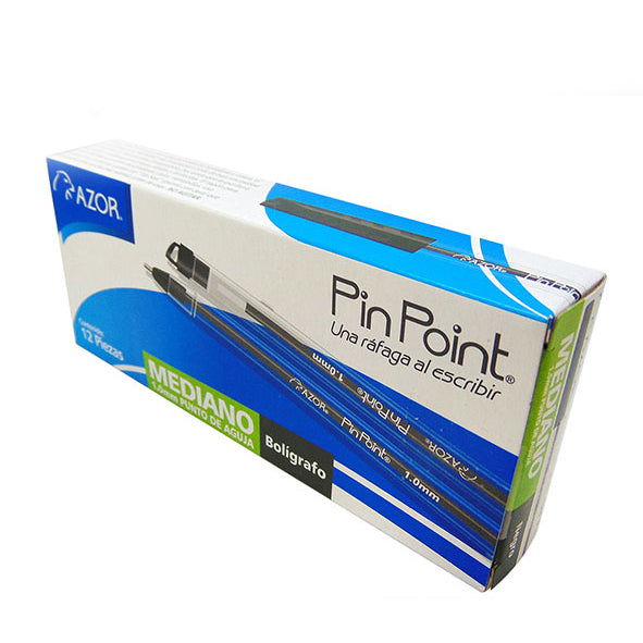 Azor 6830NE bolígrafo Negro Fino 12 pieza(s)