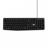 Qian QKX-20603 teclado Ratón incluido Oficina USB QWERTY Español Negro, Alámbrico, Interruptor de membrana