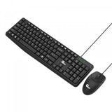 Qian QKX-20603 teclado Ratón incluido Oficina USB QWERTY Español Negro, Alámbrico, Interruptor de membrana