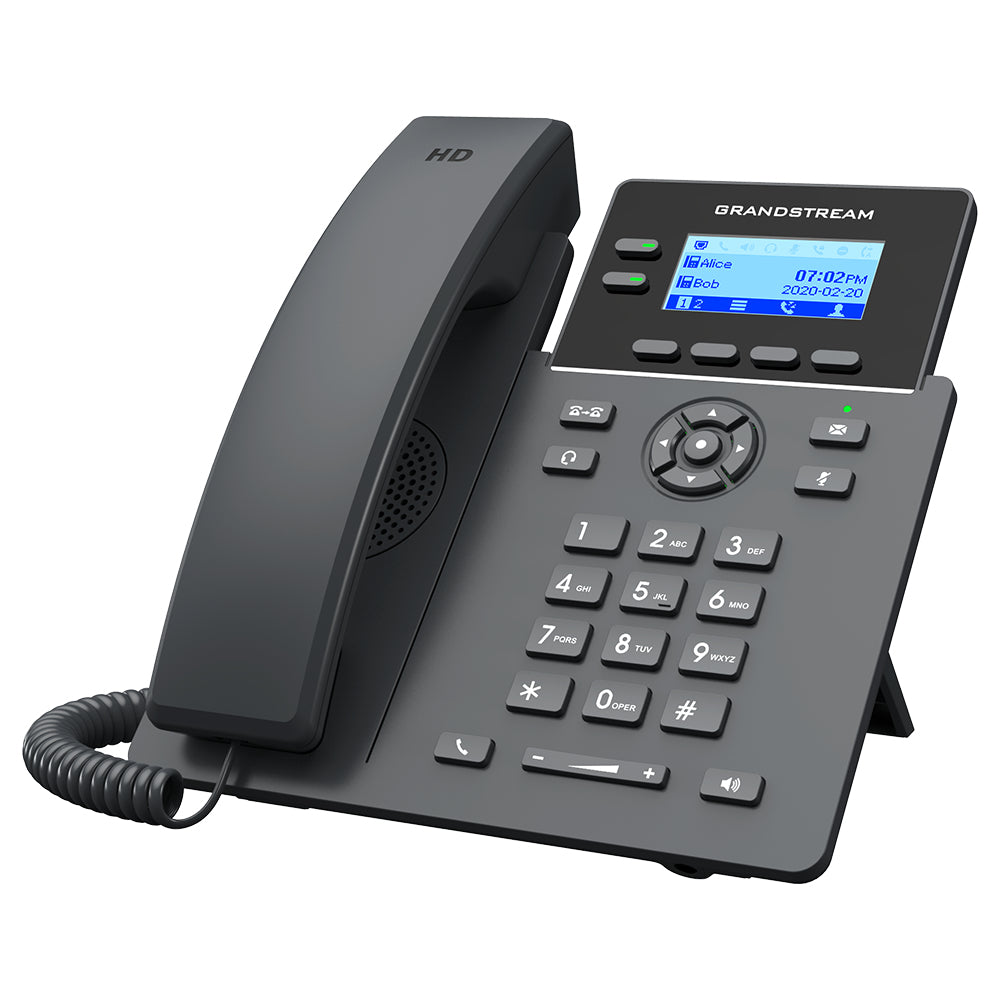 Grandstream Networks GRP2602W teléfono IP Negro LCD Wifi, Terminal con conexión por cable, En banda, Fuera de banda