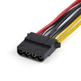 StarTech.com Cable Divisor Splitter SATA a LP4 en Y - con Recubrimiento en PVC y Alambre de 53,47mm2 Cables de alimentac