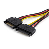 StarTech.com Cable Divisor Splitter SATA a LP4 en Y - con Recubrimiento en PVC y Alambre de 53,47mm2 Cables de alimentac