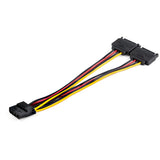 StarTech.com Cable Divisor Splitter SATA a LP4 en Y - con Recubrimiento en PVC y Alambre de 53,47mm2 Cables de alimentac