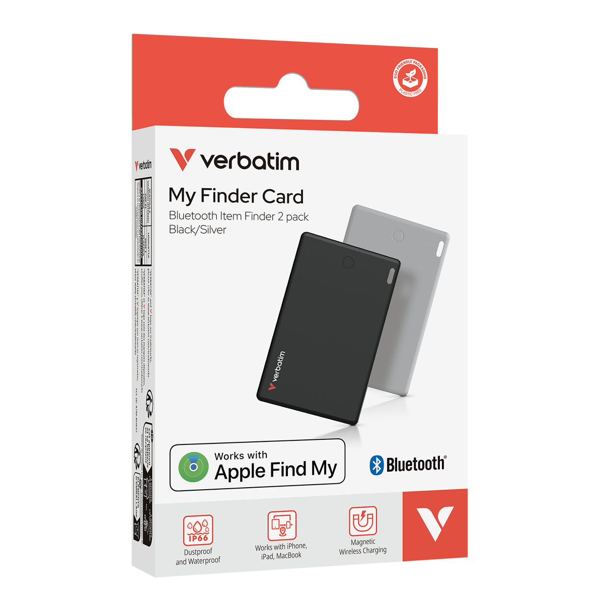 Verbatim My Finder localizadores y rastreadores gps Personal Buscador Negro, Plata IP66