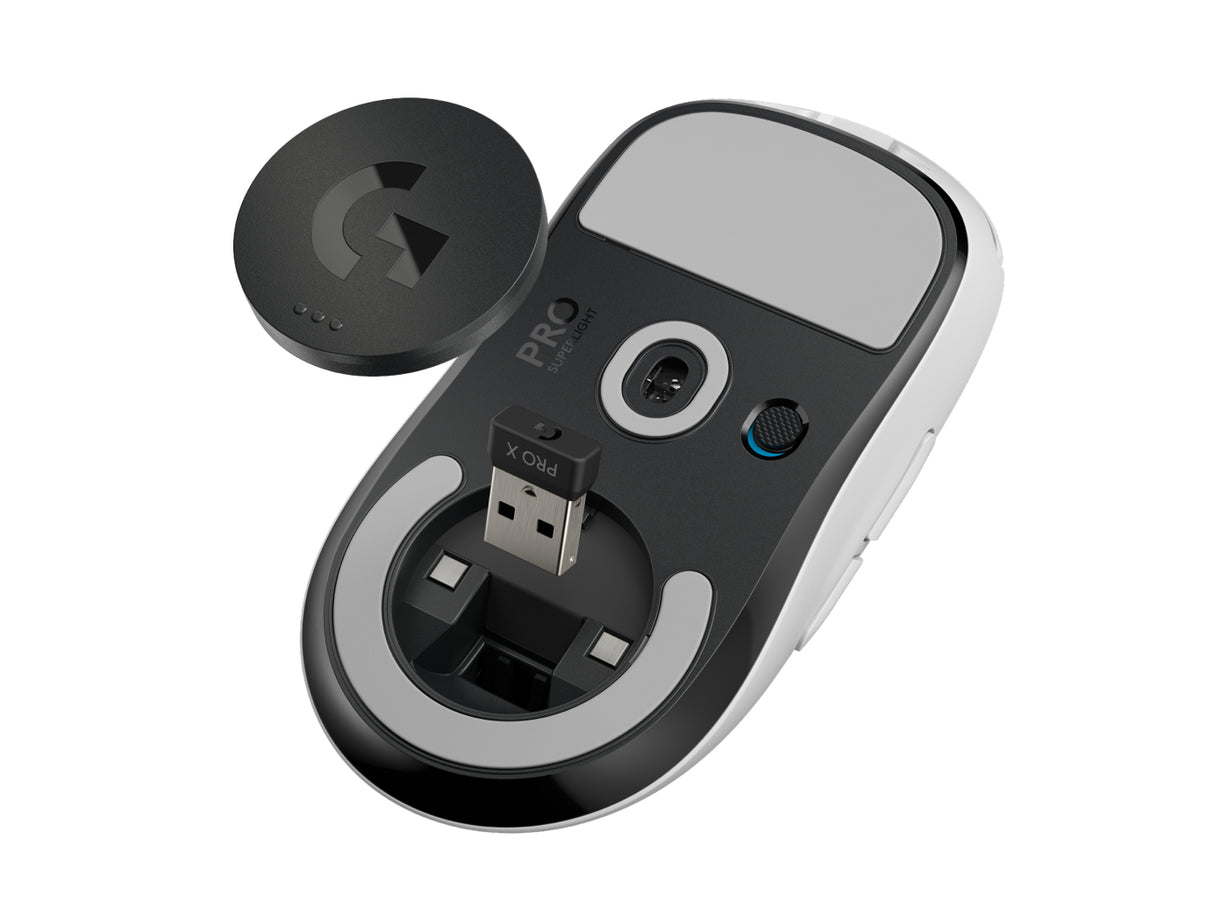 Logitech G PRO X SUPERLIGHT, Diestro, RF inalámbrico, 25400 DPI, 910-005941