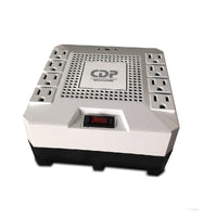 CDP R-AVR1808 1800VA/1000W AVR, 8 Salidas, 175 Julios, Proteccion RJ45, 120 Vac Regulador de Voltaje 120 V 50/60 Hz 12 A 120 V
