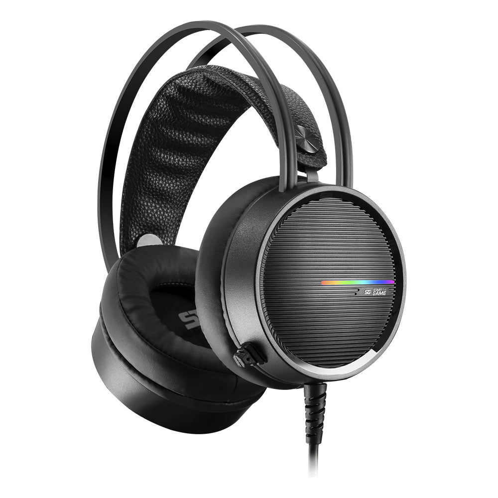 DIADEMA GAMER VORAGO START THE GAME HS-502 3.5mm, RGB, 50mm, negro