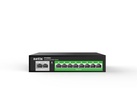 Netis System P110GC dispositivo de redes Gigabit Ethernet (10/100/1000) Energía sobre Ethernet (PoE) Negro, Bidirecciona