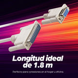 Manhattan 314770 Cable Gris 1,8 m DB-9 DB-25