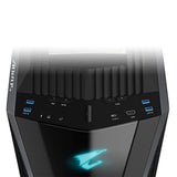 GIGABYTE AORUS C700 GLASS Caja de PC – Torre completa, compatible con hasta E-ATX y radiadores de 420 mm, 5 ventiladores de 120 mm preinstalados, USB 3.1 Tipo-C, RGB Fusion carcasas ordenador Aluminio, Vidrio, Plástico, Acero Full Tower PC Negro