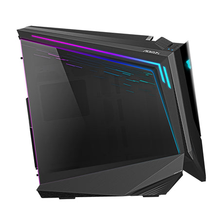 GIGABYTE AORUS C700 GLASS Caja de PC – Torre completa, compatible con hasta E-ATX y radiadores de 420 mm, 5 ventiladores de 120 mm preinstalados, USB 3.1 Tipo-C, RGB Fusion carcasas ordenador Aluminio, Vidrio, Plástico, Acero Full Tower PC Negro
