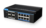 UTEPO UTP7308GE-POE dispositivo de redes Gigabit Ethernet (10/100/1000) Energía sobre Ethernet (PoE) Negro, Montaje en r