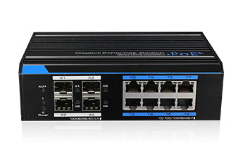 UTEPO UTP7308GE-POE dispositivo de redes Gigabit Ethernet (10/100/1000) Energía sobre Ethernet (PoE) Negro, Montaje en r