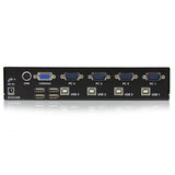 StarTech.com Conmutador Switch Profesional  KVM 4 Puertos Vídeo VGA - USB - Hasta 1920x1440 interruptores kvm 4 USB USB VGA