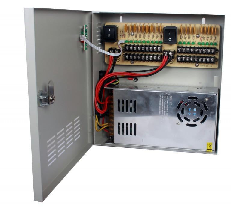 Saxxon PSU1220D18 accesorio para cámara de seguridad Sistema de alimentación, Interior, Blanco, Metal