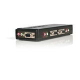 StarTech.com Juego de Conmutador Switch KVM 4 Puertos Vídeo VGA USB 2.0 con Cables y Audio interruptores kvm 4 USB VGA 5