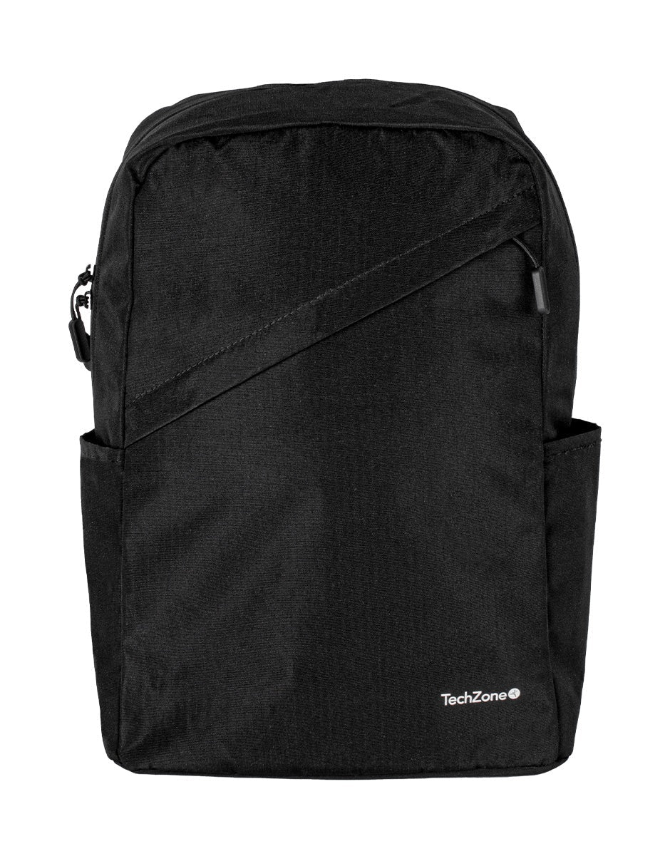 TechZone TZLBP43015B-N mochila Mochila casual Negro Poliéster, Compartimento del portátil