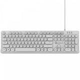 Getttech GTI-28201B teclado Hogar USB Blanco, Tamaño completo (100%), Alámbrico, Interruptor de membrana