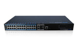 UTEPO UTP7224E-POE-L2 dispositivo de redes Fast Ethernet (10/100) Energía sobre Ethernet (PoE) Negro
