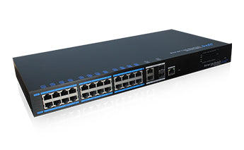 UTEPO UTP7224E-POE-L2 dispositivo de redes Fast Ethernet (10/100) Energía sobre Ethernet (PoE) Negro