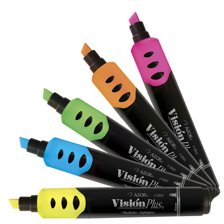 Marcador Resaltador Visión Plus Colores Surtidos Estuche C/5 Pzas - 2625