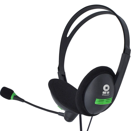 BRobotix 651428 auricular y casco Auriculares Alámbrico Diadema Oficina/Centro de llamadas Negro