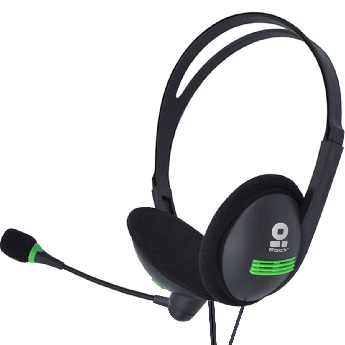 BRobotix 651428 auricular y casco Auriculares Alámbrico Diadema Oficina/Centro de llamadas Negro