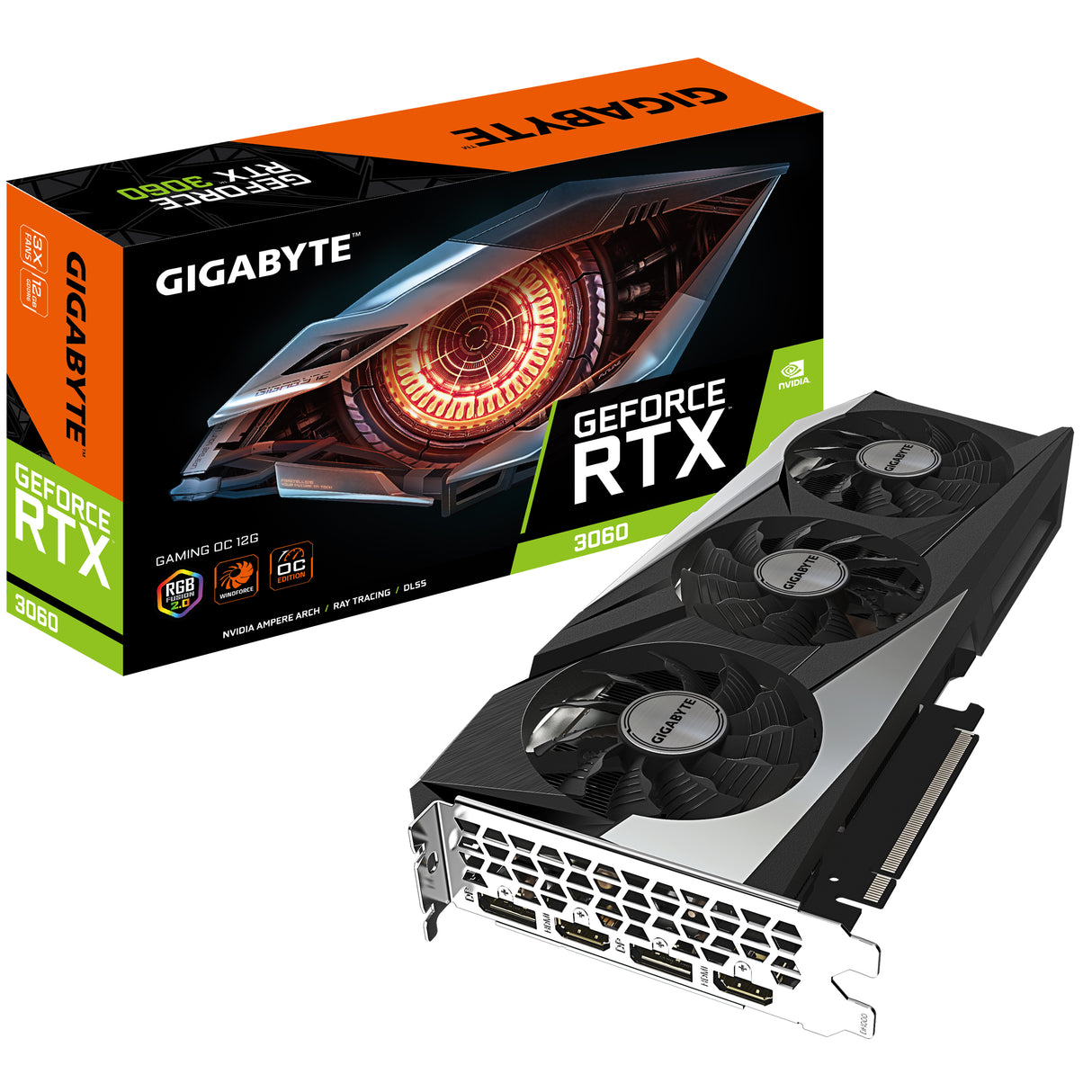 GIGABYTE GeForce RTX 3060 GAMING OC 12G tarjetas gráficas Si NVIDIA GeForce RTX 3060 7680 x 4320 Pixeles