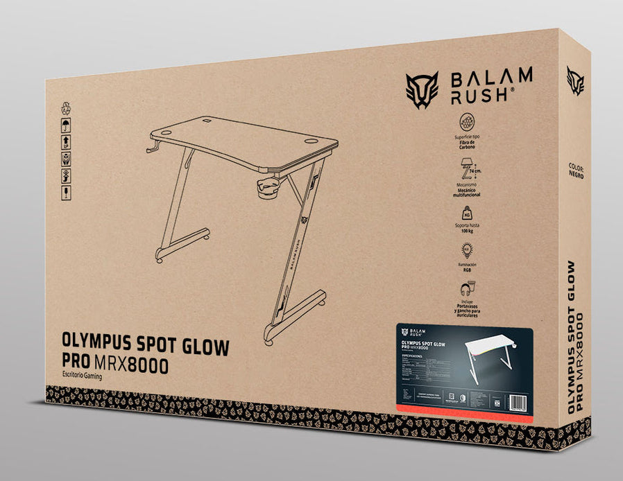 Balam Rush Olympus Spot Glow Pro MRX8000 Blanco, Derecho, Forma rectangular, Aglomerado de madera