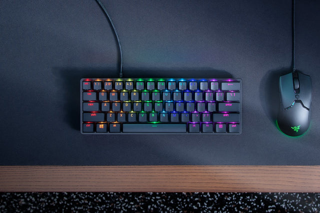 Razer Huntsman Mini teclado Juego USB Español Negro, Alámbrico, Interruptor de llave óptico, LED RGB