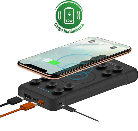 Necnon NPW-13QCW batería externa Polímero de litio 13000 mAh Negro, NPPB1301QW