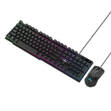 Yeyian YKP-20704 teclado Ratón incluido Juego USB QWERTY Inglés de EE.UU. Negro, Alámbrico, Interruptor de membrana, LED