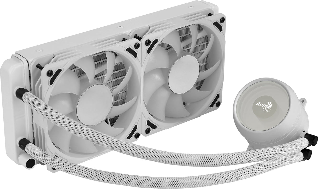 Aerocool MIRAGEL240W Refrigeración Líquida CPU 2xVentilador 12cm ARGB TDP 400W Blanco sistemas de refrigeración para ordenadores Procesador 72,2 cfm 1,62 mmH2O 20,2 dB