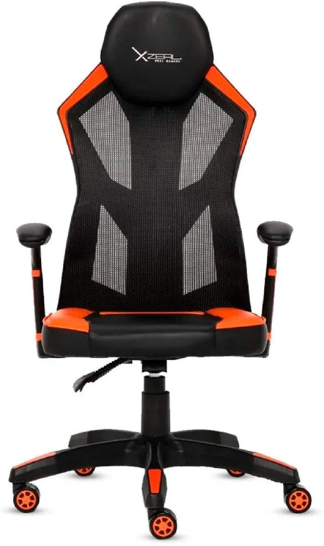 XZEAL XZSXZ30O silla para videojuegos Silla universal para juegos asiento acolchado, respaldo acolchado, Negro, Naranja