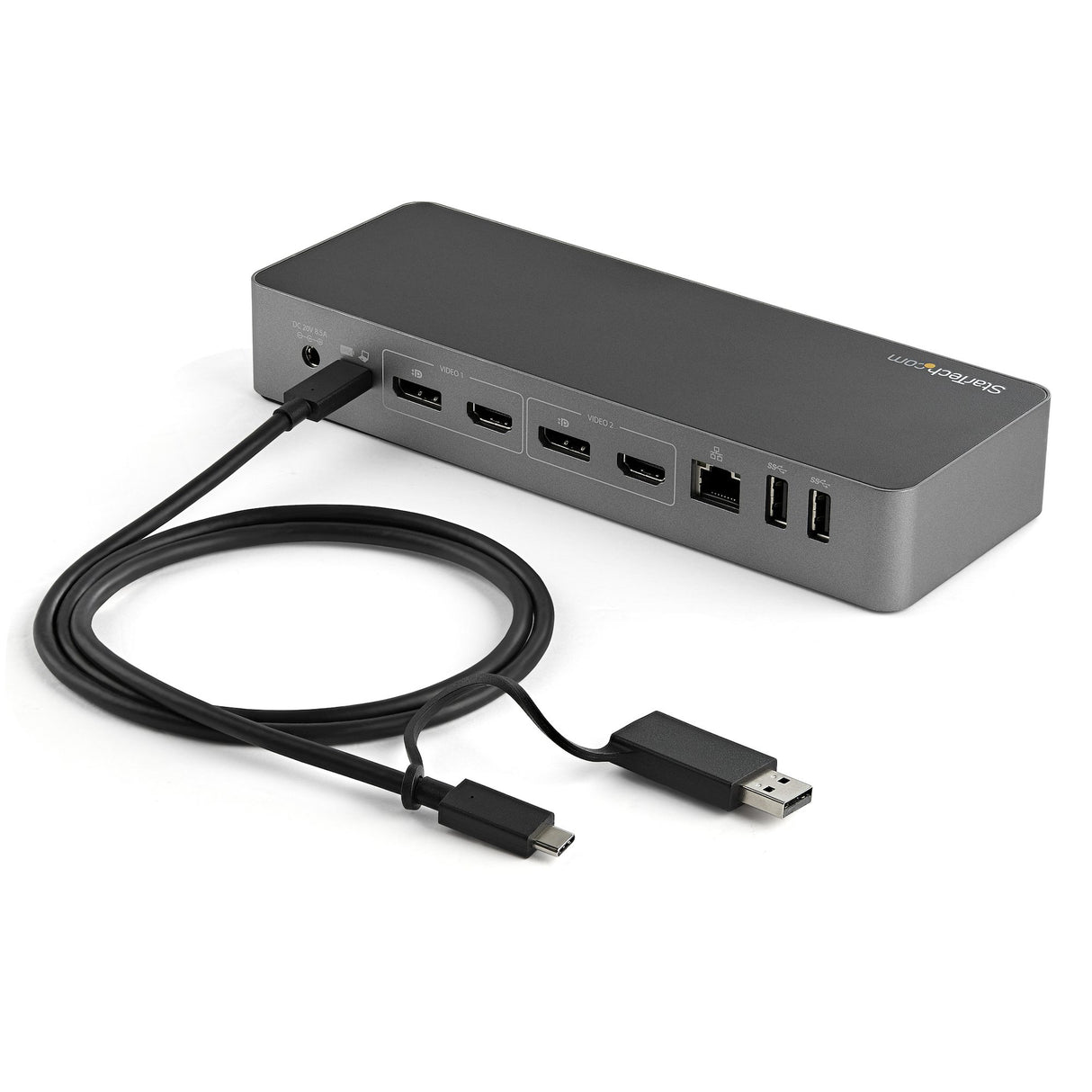 StarTech.com Cable USB-C de 1m con Llave Adaptador (Dongle) a USB-A - Cable Híbrido USB Tipo C a USBC (10Gbps y PD de 100W) o USBA (5Gbps) - Ideal Para Docking Stations Híbridas Cable USB 3.2 Gen 2 (3.1 Gen 2) USB C USB C Macho